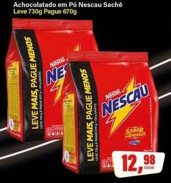 Rede Supermarket Achocolatado em pó nescau sachê oferta