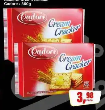 Biscoito cream cracker cadore
