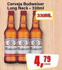 Rede Supermarket Cerveja budweiser long neck oferta