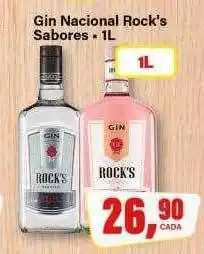 Rede Supermarket Gin nacional rock's sabores oferta