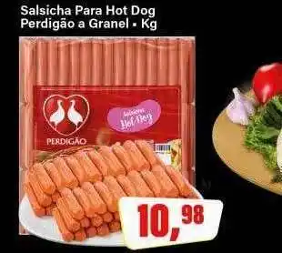 Rede Supermarket Salsicha para hot dog perdigão a granel kg oferta
