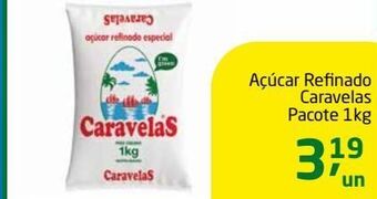 Tenda Atacado Açúcar refi nado caravelas pacote 1kg oferta