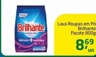 Tenda Atacado Lava-roupas em pó brilhante pacote 800g oferta