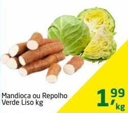 Tenda Atacado Mandioca ou repolho verde liso kg oferta