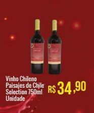 Mart Minas Vinho chileno paisajes de chile 750ml oferta