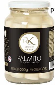 Palmito de açaí inteiro rk special 300g