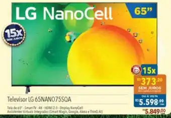 Supermercados Condor Televisor lg 65nano75sqa oferta