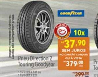 Supermercados Condor Pneu direction 2 touring goodyear oferta