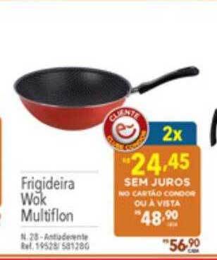 Supermercados Condor Frigideira wok multiflon oferta