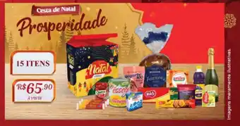 Supermercados Condor Cesta de natal prosperidade 15 itens oferta