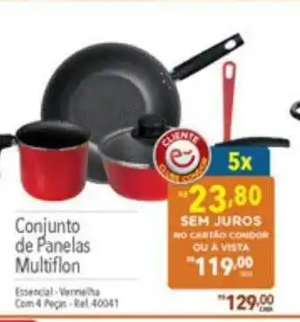 Supermercados Condor Conjunto de panelas multiflon oferta