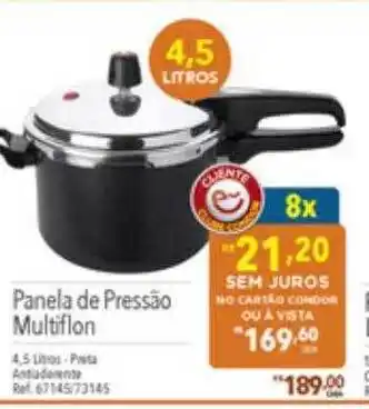 Supermercados Condor Panela de pressão multiflon oferta