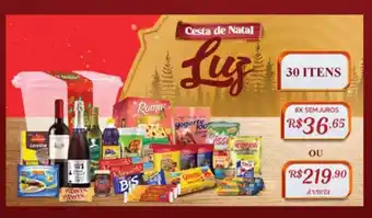 Supermercados Condor Cesta de natal luz 30 itens oferta