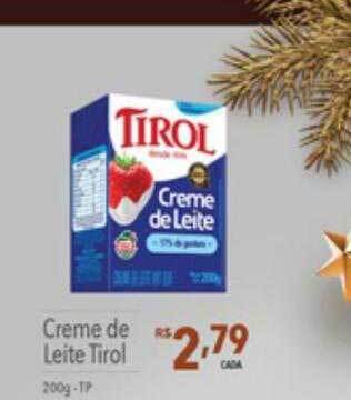 Supermercados Condor Creme de leite tirol oferta