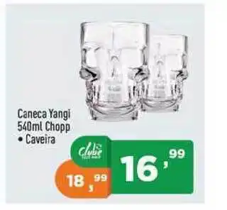 Caneca Yangi 540ml Chopp Caveira 540ml