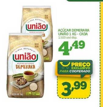 Cooper Açúcar Demerara União 1kg oferta