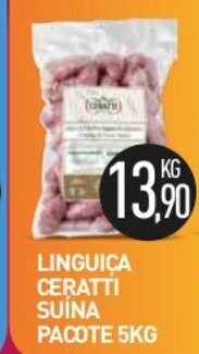 Calvo Atacadista Linguica Ceratti Suina pacote 5kg oferta