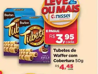 Tubetes De Waffer Com Cobertura 50g