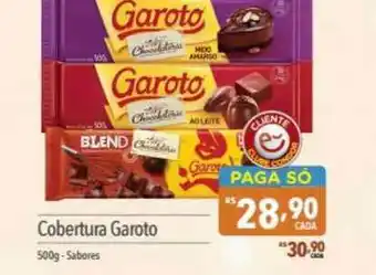 Supermercados Condor Cobertura Garoto 500g Sabores oferta