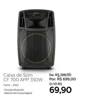Caixa De Som Cf 700 App 350w