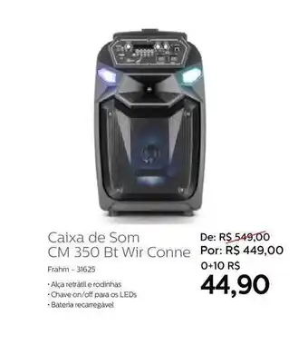 Caixa De Som Cm 350 Bt Wir Conne
