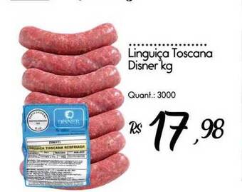 Giassi Supermercados Linguiça Toscana Disner 1kg oferta