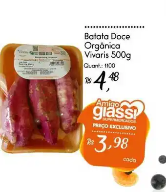 Giassi Supermercados Batata Doce Orgânica Vivaris 500g oferta