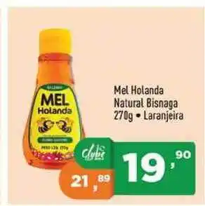 Supermercados Pague Menos Mel Holanda Natural Bisnaga 270g oferta