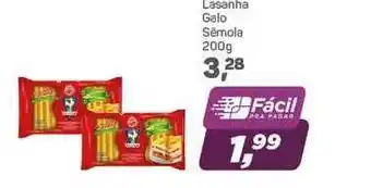 Supermercados São Vicente Lasanha Galo Sêmola 200g oferta