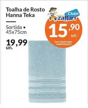Zaffari Toalha De Rosto Hanna Teka 45x75cm oferta
