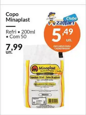 Zaffari Copo Minaplast 200ml oferta