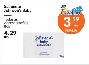 Zaffari Sabonete Johnson's Baby 80g oferta