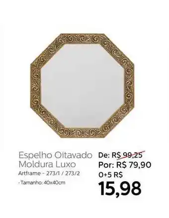 Grupo Formosa Espelho Oitavado Moldura Luxo oferta