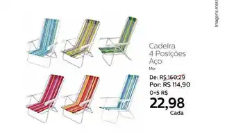 Cadeira 4 Posições Aço