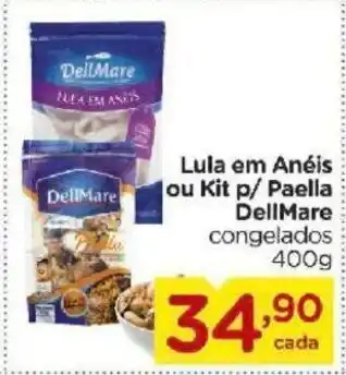 Lula em Aneis ou Kit p/ Paella DellMare 400g