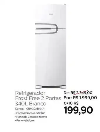 Grupo Formosa Refrigerador Frost Free 2 Portas 340l Branco oferta