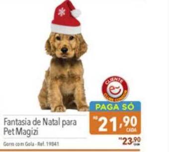 Supermercados Condor Fantasia de natal para pet magizi oferta