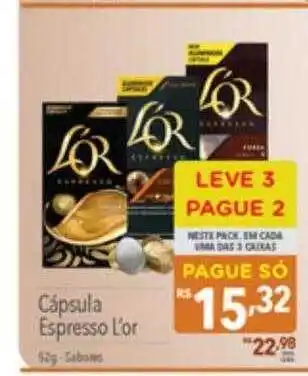 Supermercados Condor Cápsula espresso l'or leve 3 pague 2 oferta