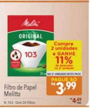 Supermercados Condor Filtro de papel melitta oferta