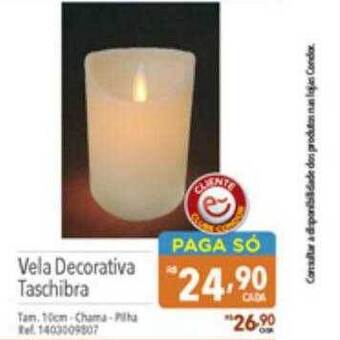 Vela decorativa taschibra