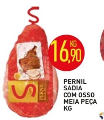 Calvo Atacadista Pernil Sadia com Osso Meia Peca 1kg oferta
