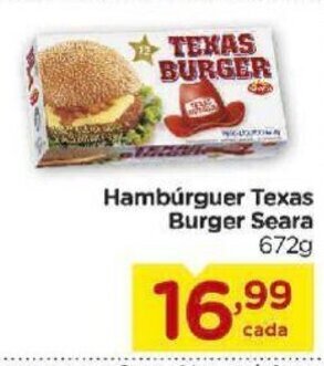 Carrefour Bairro Hamburguer Texas Burger Seara 672g oferta