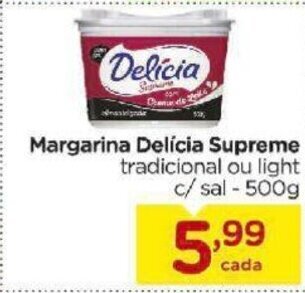 Carrefour Bairro Margarina Delicia Supreme 500g oferta