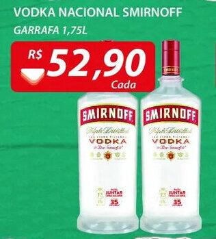 Assaí Atacadista Vodka nacional Smirnoff 1.75L oferta