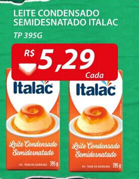 Assaí Atacadista Leite Condensado Semidesnatado Italac 395g oferta