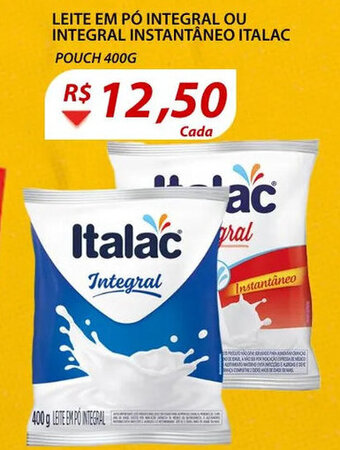 Assaí Atacadista Leite em po Integral ou Integral Instantaneo Italac 400g oferta