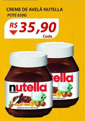 Assaí Atacadista Creme de Avela Nutella 650g oferta