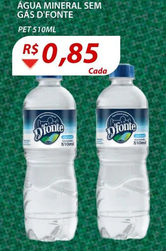 Assaí Atacadista Agua Mineral sem gas D'fonte 510ml oferta