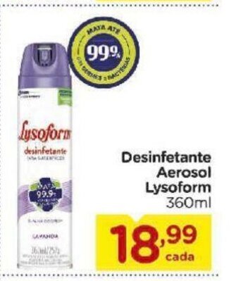 Carrefour Bairro Desinfetante Aerosol Lysoform 360ml oferta