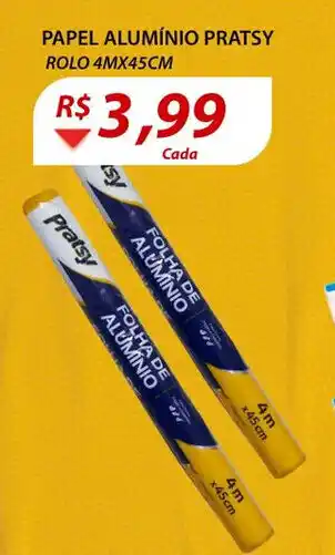 Assaí Atacadista Papel Aluminio Pratsy 4mx45cm oferta